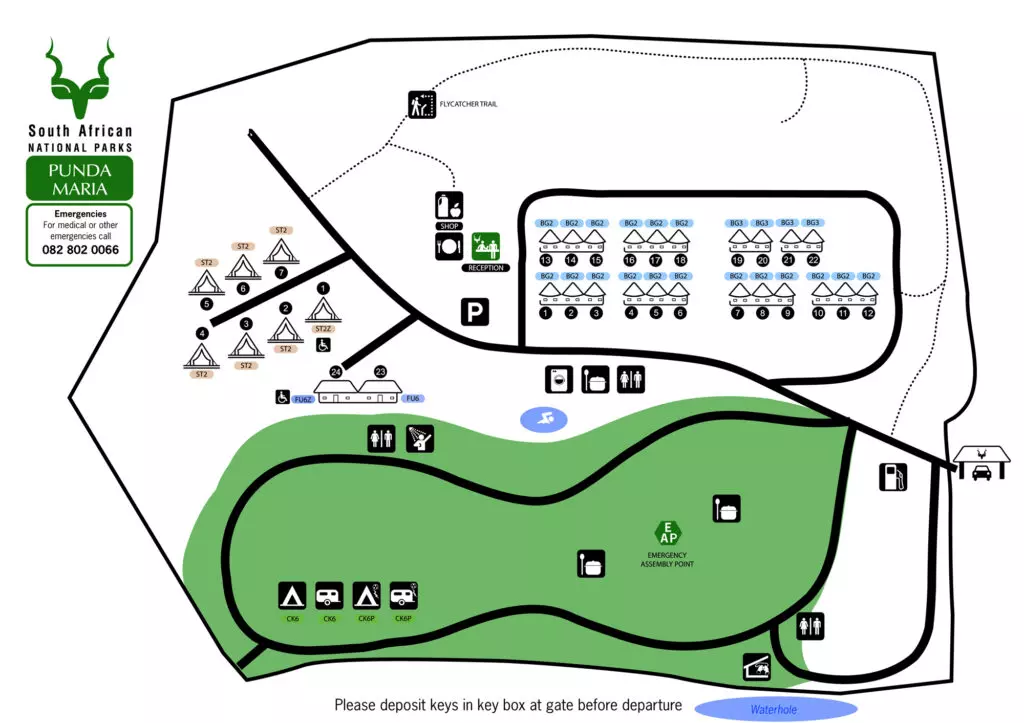 SANParks – Kruger National Park – Punda Maria Rest Camp – Map